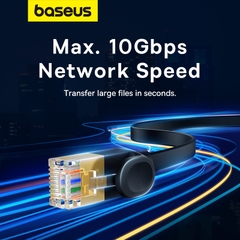 Cáp Mạng Baseus CAT7 10Gbps | Dây Dẹt 1.5mm, Siêu Mỏng, Chống Nhiễu, Chơi Game