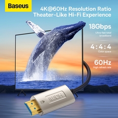 Cáp HDMI 4K@60Hz Baseus High Definition | Lõi Sợi Quang, Chống Nhiễu Tuyệt Đối