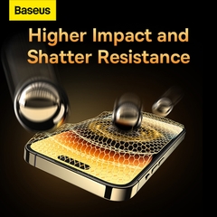 Kính Cường Lực Baseus Tự Dán Cho iP13/14 | Kèm Khung Dán Chống Bụi Tiện Lợi