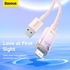 Cáp Sạc Baseus Explorer 2.4A USB to Ln | Chống Nóng An Toàn, Thiết Kế Trong Suốt