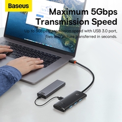 Hub Chuyển Đổi Baseus Lite Series Type-C | Mở Rộng 4 Cổng USB 3.0 Tốc Độ Cao 5Gbps