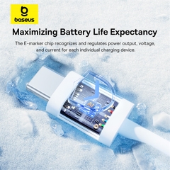 Cáp Sạc Baseus Superior 2 100W Type-C to Type-C | Chip E-Marker An Toàn, Sạc Laptop