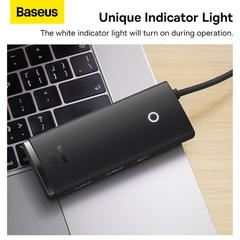 Hub Chuyển Đổi Baseus Lite 6 In 1 |  Type-C to HDMI 4K USB3.0 & Khe Thẻ Nhớ SD/TF [Phiên bản Data]