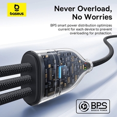 Cáp Sạc Đa Năng Baseus Flash 3 100W Type-C to C+C+L | Sạc Cùng Lúc Laptop & 2 Điện Thoại