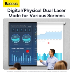 Bút Trình Chiếu Baseus Orange Dot AI | Ghi Âm & Chuyển Giọng Nói Sang Văn Bản Thông Minh (Laser Đỏ)