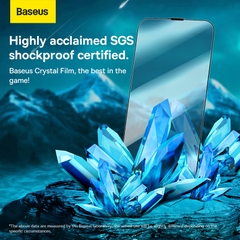 Bộ 2 Kính Cường Lực Baseus Full Viền Cho iP13 & 14 Series | Chống Sốc SGS, Có Lưới Chống Bụi Loa