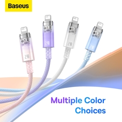Cáp Sạc Baseus Explorer 2.4A USB to Ln | Chống Nóng An Toàn, Thiết Kế Trong Suốt