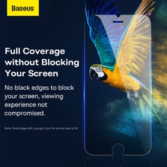 Bộ 2 Kính Cường Lực Baseus Crystal Cho iP SE2/SE3 | Full Màn Hình, Kèm Khung Dán