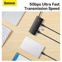 Hub Chuyển Đổi Baseus Lite 6 In 1 |  Type-C to HDMI 4K USB3.0 & Khe Thẻ Nhớ SD/TF [Phiên bản Data]