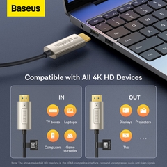 Cáp HDMI Siêu Nét 4K Baseus High Definition Series Optic Fiber HDMI to HDMI 4K Adapter Cable