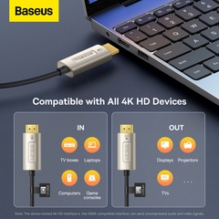 Cáp HDMI 4K@60Hz Baseus High Definition | Lõi Sợi Quang, Chống Nhiễu Tuyệt Đối