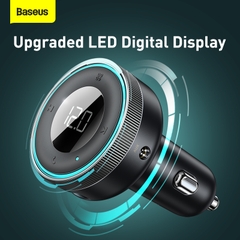 Tẩu Sạc Bluetooth Baseus Enjoy MP3 | Âm Thanh Lossless, Khử Ồn, Hỗ Trợ AUX/Thẻ Nhớ