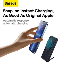 Pin Sạc Dự Phòng Baseus Magnetic 10000mAh | 3 trong 1 Kèm Chân Chống, Sạc Không Dây & PD 20W