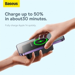 Pin Dự Phòng Không Dây Tích Hợp Nam Châm OS-Baseus Magnetic Mini Wireless Fast Charge Power Bank 20000mAh 20W (Kèm cáp C to C, 20V/3A, 30cm)