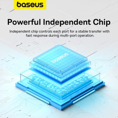 Hub Chia Cổng Baseus UltraJoy Lite 4 Cổng USB | Tốc Độ 5Gbps, Mở Rộng Kết Nối Cho Laptop & PC