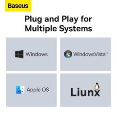 Hub Chuyển Đổi Baseus Lite 6 trong 1 Type-C | HDMI 4K, Sạc Nhanh PD 100W