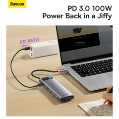 Hub Chuyển Đổi Baseus Metal Gleam Series Type-C | Mở Rộng Cổng Cho Macbook, Laptop