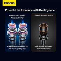 Máy bơm lốp xe hơi Baseus Mega EnergyPump Series Dual Cylinder Wireless Inflator