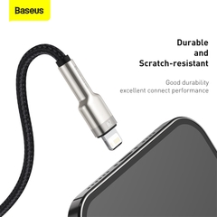 Cáp sạc nhanh, siêu bền Baseus Cafule Metal Series Lightning dùng cho iPhone/ iPad (2.4A, USB A to Lightning Fast charge Cable )