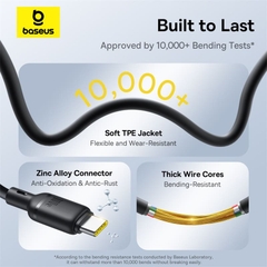 Cáp Sạc Nhanh Baseus Silky 3 trong 1 100W USB / Type-C to M+L+C | Sạc Siêu Nhanh Cùng Lúc 3 Thiết Bị