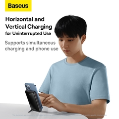 Pin Sạc Dự Phòng Baseus Magnetic 10000mAh | 3 trong 1 Kèm Chân Chống, Sạc Không Dây & PD 20W