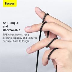 Tai Nghe Có Dây Baseus H19 Jack 3.5mm | Âm Thanh Vòm 6D Sống Động, Có Mic