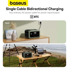 Bộ Sạc Di Động Baseus Energy Stack Digital Portable Power Station (Parallel Operation) 600W (EU 220V) Forest Green