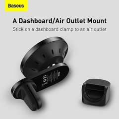Đế Sạc Nhanh Không Dây Ô Tô Baseus Big Energy 15W | Giá Đỡ Hít Nam Châm, Kèm Đế Gắn Taplo & Cửa Gió