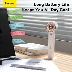 Quạt Mini Cầm Tay Baseus 2000/4000mAh | 3 Tốc Độ Gió, Mát Lạnh Tức Thì (2000mAh)