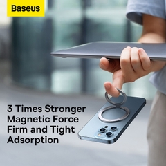 Giá Đỡ Vòng Kim Loại Có Thể Gập Lại MagSafe Baseus Halo Series Foldable Metal Ring Stand Cho iPhone 13/12 Series, Hút nam châm, Dùng cho phụ kiện MagSafe Apple)