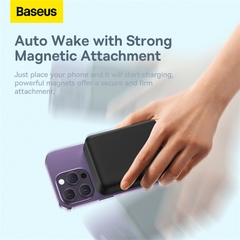 Pin Dự Phòng Không Dây Tích Hợp Nam Châm OS-Baseus Magnetic Mini Wireless Fast Charge Power Bank 20000mAh 20W (Kèm cáp C to C, 20V/3A, 30cm)