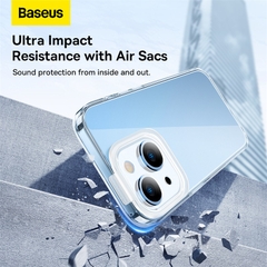 Ốp Lưng Baseus Illusion Cho iP 14 | Trong Suốt Chống Ố, Kèm 4 Viền Camera Đa Sắc, Tặng Cường Lực