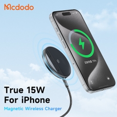 Đế Sạc Không Dây Mcdodo Magnetic 15W | Sạc Nhanh Qi, Thiết Kế Hợp Kim Bền Bỉ
