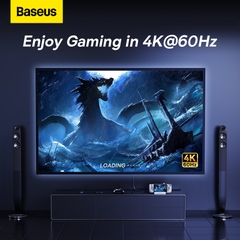 Dock Chơi Game Baseus GamerX Cho Steam Deck, Switch | Hub Type-C Xuất 4K 60Hz, Cổng Mạng LAN