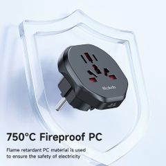 Ổ Cắm Chuyển Đổi Đa Năng Mcdodo | Chịu Tải Cao 2500W, Tương Thích Mọi Chuẩn Cắm