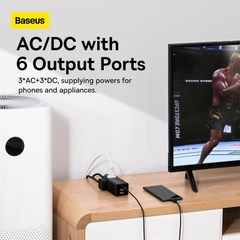 Trạm Sạc GaN Baseus PowerCombo 30W | 3AC + 2USB + Type-C, Công Nghệ GaN5 Hiện Đại