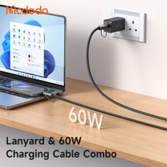 Cáp Sạc Đa Năng Mcdodo 60W Type-C to Type-C | Vừa Sạc Nhanh Vừa Có Thể Làm Dây Đeo Tiện Lợi