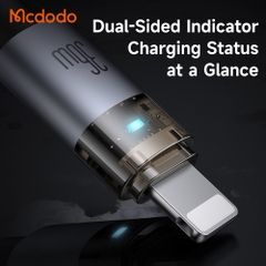 Cáp Sạc Nhanh Mcdodo 36W PD Type-C to Ln | Thiết Kế Trong Suốt, Có Đèn LED