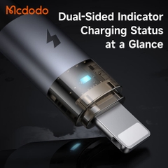 Cáp Sạc Mcdodo USB to iP 3A Transparent Cable with Charging Light