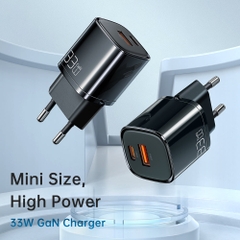 Cốc Sạc Nhanh Mcdodo Nano Series 33W PD+QC Dual Port Charger (Chân cắm tròn, Type-C + USB)