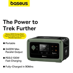 Bộ Sạc Di Động Baseus Energy Stack Digital Portable Power Station (Parallel Operation) 600W (EU 220V) Forest Green