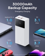 Pin Dự Phòng Baseus Star-Lord 30000mAh | Sạc Laptop 65W, 3 Cổng, Kèm Cáp Sạc