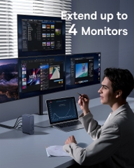 Hub Chuyển Đổi Baseus UnionJoy Pro 17 Cổng | Biến Laptop Thành PC, Xuất 4 Màn Hình, Sạc 130W