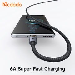 Cáp Sạc Nhanh Mcdodo USB to M+L+C 3-in-1 6A Transparent Cable with Charging Light