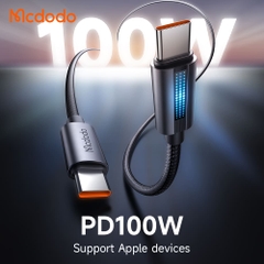 Cáp Sạc Nhanh Mcdodo Type-C to Type-C 100W Cable With Breathing Light