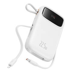 Sạc Dự Phòng Baseus Qpow2 22.5W | Kèm Sẵn 2 Cáp Ln & Type-C, Màn Hình LED, 10.000/20.000mAh