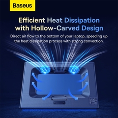 Giá Đỡ Tản Nhiệt Baseus ThermoCool Cho Laptop | 8 Mức Độ Cao, 5 Tốc Độ Quạt, Siêu Êm