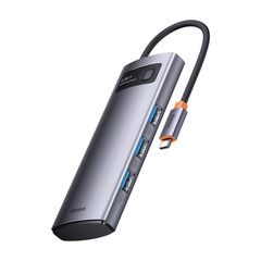 Hub Chuyển Đổi Baseus Metal Gleam, Nhiều Cổng | HDMI 4K, USB 3.0 & Sạc Nhanh PD 100W