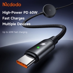 Cáp Sạc Nhanh Mcdodo 2 trong 1 | Sạc Cùng Lúc Điện Thoại & SamsungWatch 60W