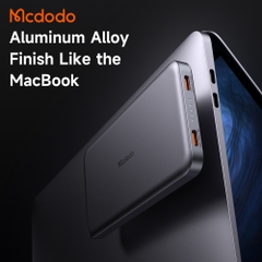 Pin Sạc Dự Phòng Mcdodo Metal Ultra-Thin Siêu Mỏng 10000mAh | Sạc Nhanh 20W, 2 Cổng Type-C
